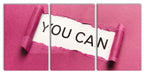 You Can! Motivaton Leinwandbild XXL