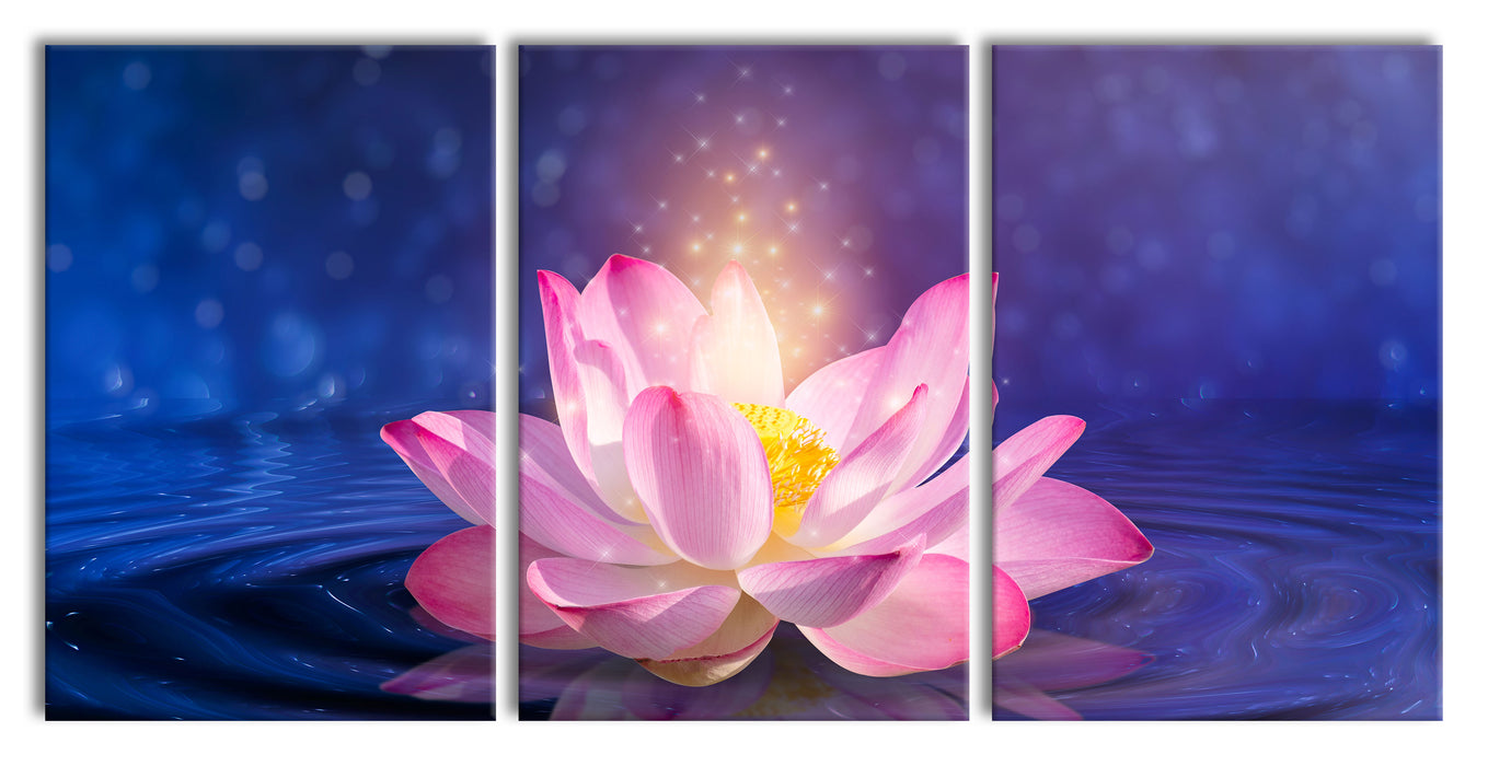 pinker Lotus im Wasser Leinwandbild XXL