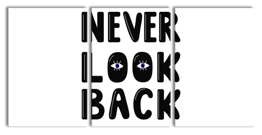 Never Look Back! Motivaton Leinwandbild XXL