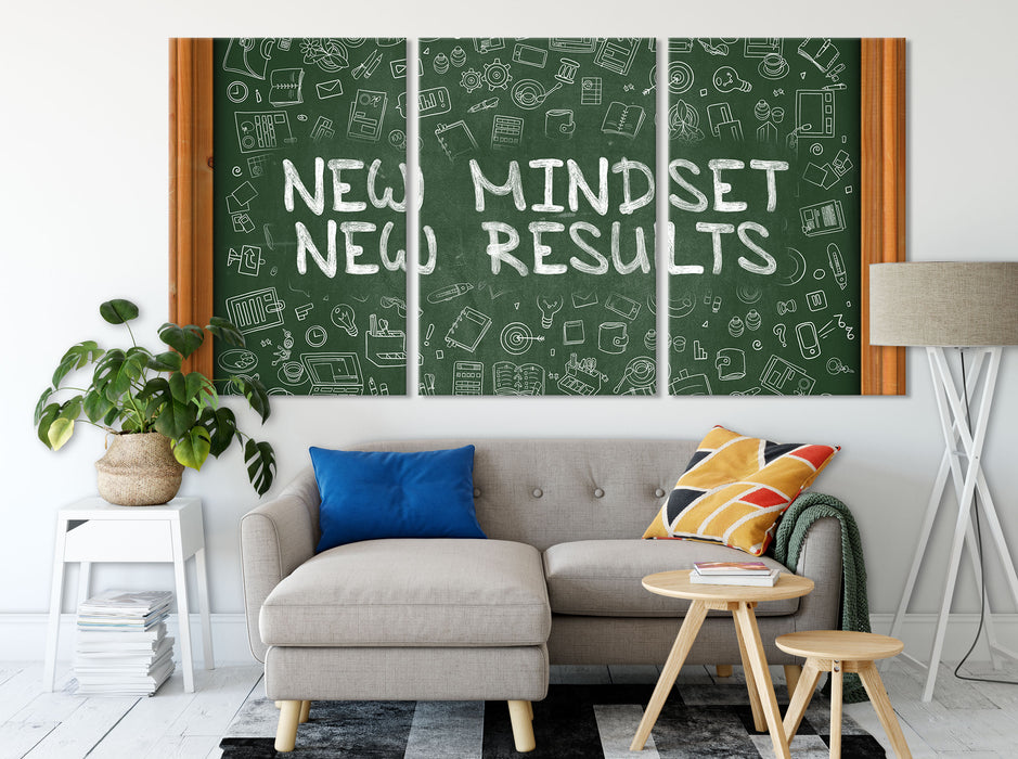 Mindset Motivaton Leinwandbild Wohnzimmer XXL