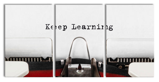 Keep lerning! Motivaton Leinwandbild XXL