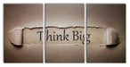 Think big! Motivaton Leinwandbild XXL