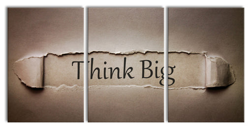 Think big! Motivaton Leinwandbild XXL
