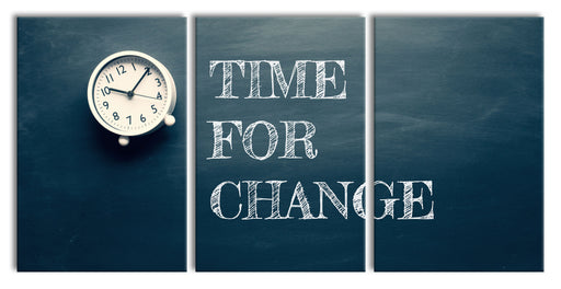 Time for change! Motivaton Leinwandbild XXL