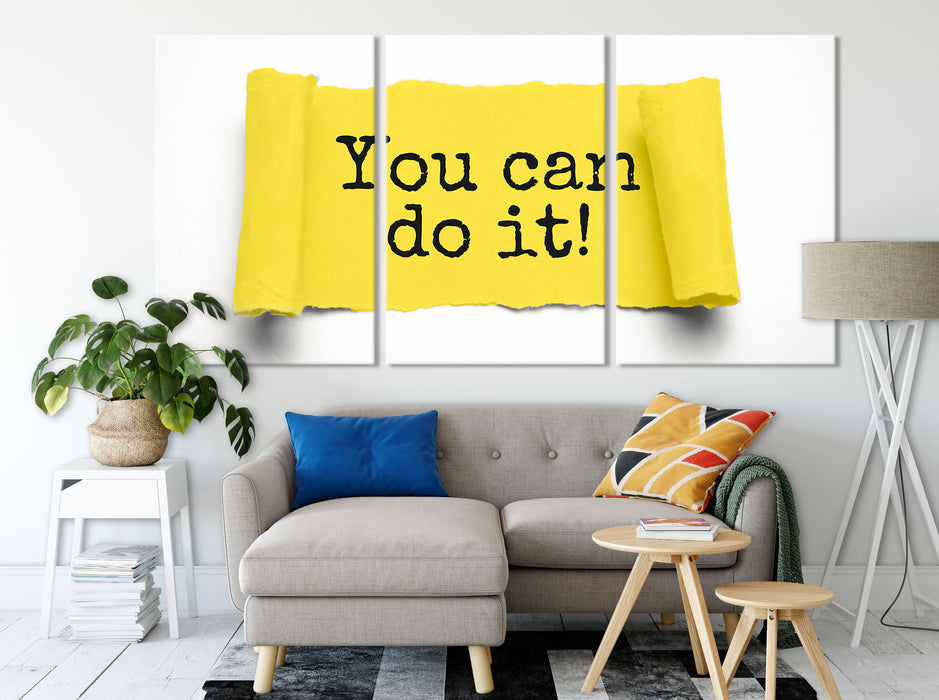 Motivaton You can do it  Leinwandbild Wohnzimmer XXL